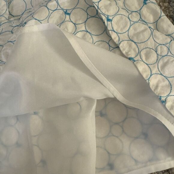 Vintage DJ & Co Cotton/Rayon Embroidered Polka Dot Skirt 12 - Picture 4 of 7